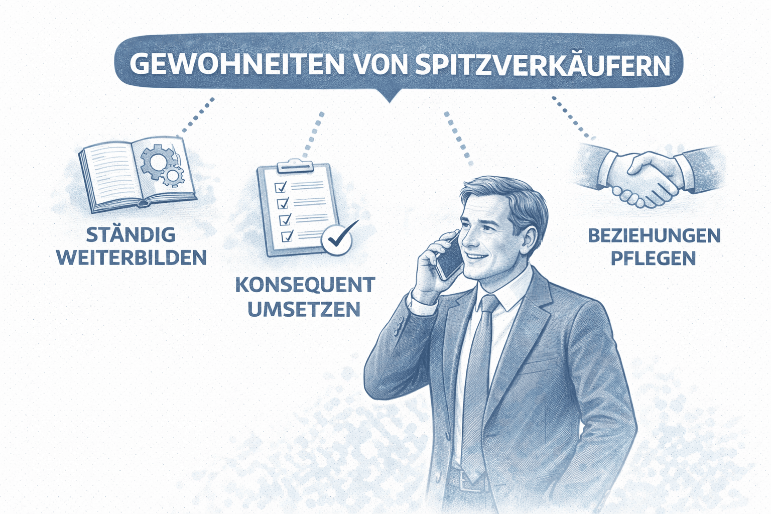 Gewohnheiten erfolgreicher Verkäufer Gewohnheiten von Spitzenverkäufern Top Verkäufern